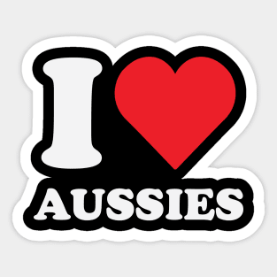 I Love Aussies Sticker